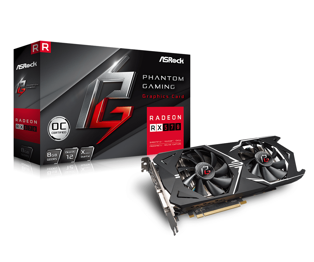 ASRock | AMD Phantom Gaming X Radeon™ RX570 8G OC